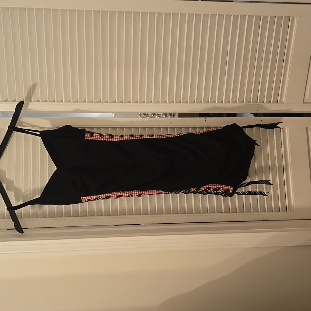 Sexy Black with mini dress Ruching sides XS